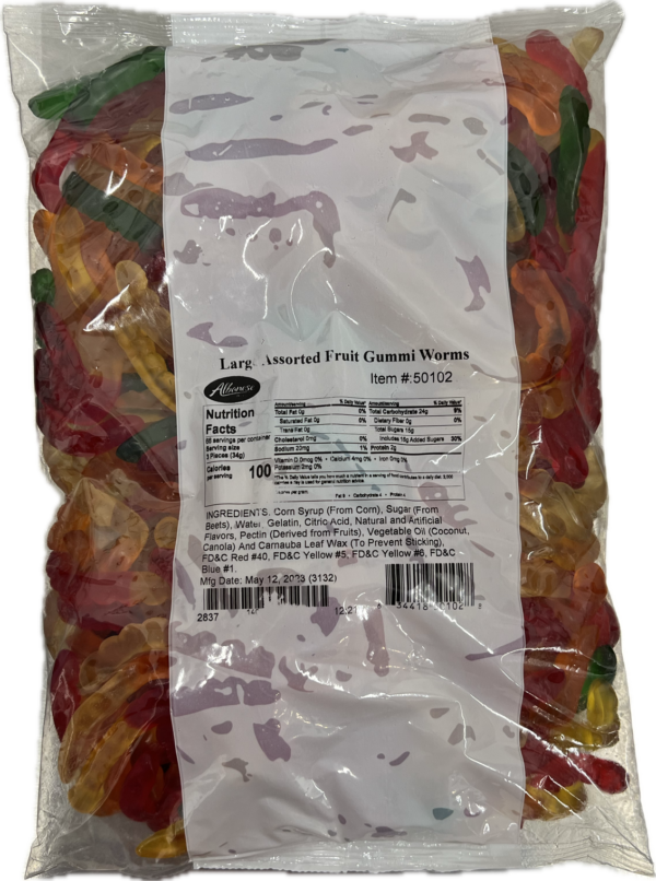 Albanese Large Assorted Gummi Worms (2.26kg)